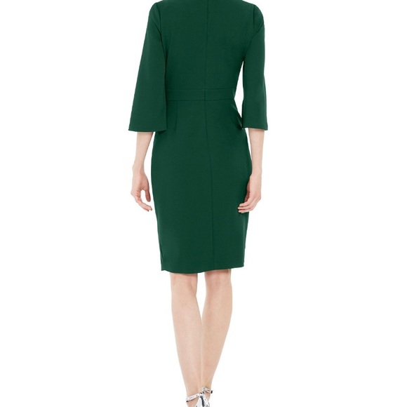 ✨SALE✨NWT! Green Calvin Klein Split Sleeve Sheath Dress - Picture 10 of 10